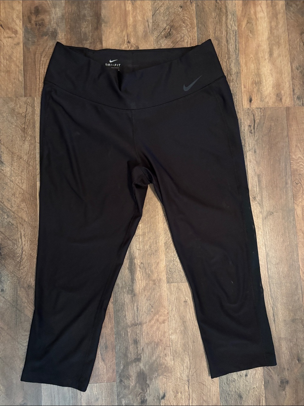 Nike Black womens Dri-FIT Capri Leggings large